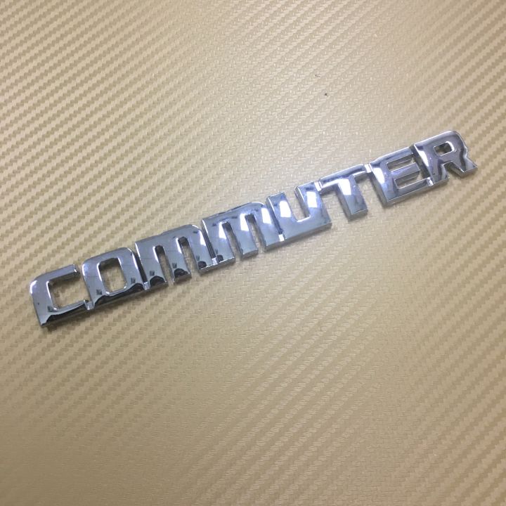 โลโก้* Commuter ติดท้าย Toyota commuter ขนาด*18.5x2.2cm สีเงินชุบโครเมี่ยม