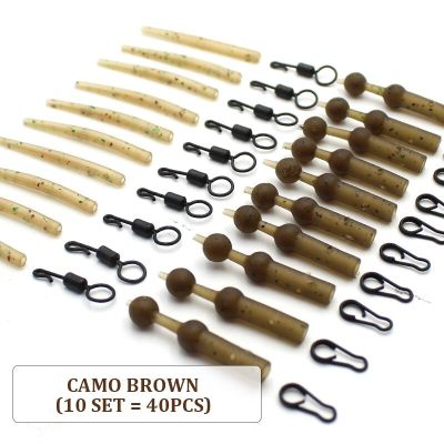 10 Set Carp Fishing Helicopter Rigs Accessories Kit Heli Sleeves Beads Multi Clips UK8# For  Fishing Rigs Connector Tackle Box Accessories