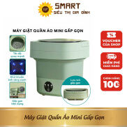 Máy Giặt Mini, Máy Giặt Đồ Mini Gấp Gọn Di Động Vắt Khô Khử Khuẩn Bằng Ánh