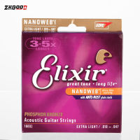 Zkgoodอุปกรณ์เสริมกีตาร์แบรนด์ระดับไฮเอนด์Elixir Nanoweb Phosphorโคมไฟสีบรอนซ์สายกีต้าร์อะคูสติก