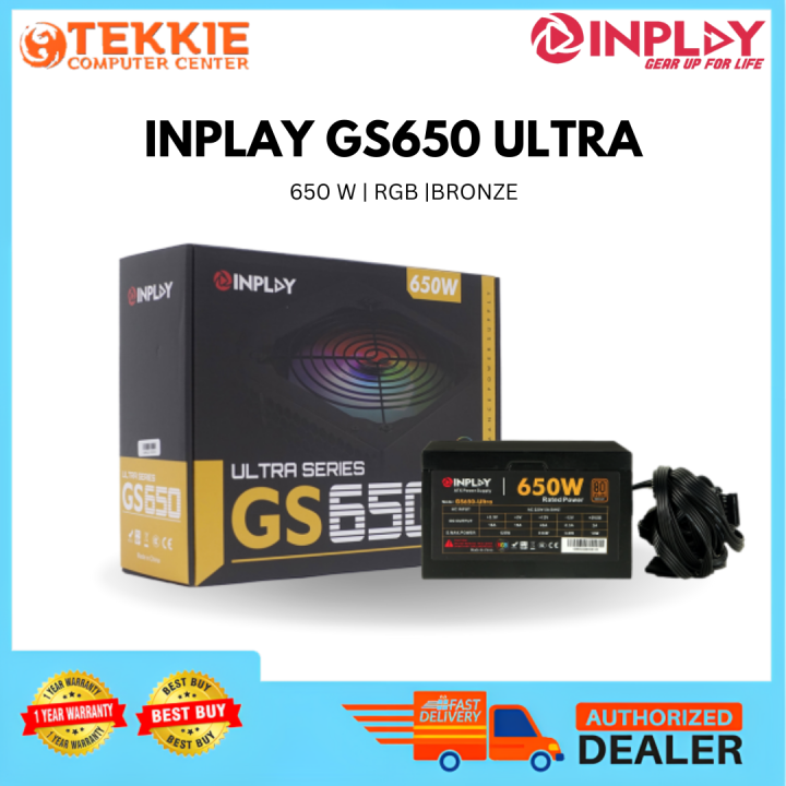 INPLAY GS650 ULTRA 650W RGB 80T BRONZE PSU | Lazada PH