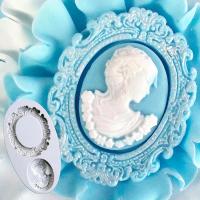 BOKALI Woman Cameo Silicone Sugarcraft Fondant Mould Cake Decorating Mold Bakeware