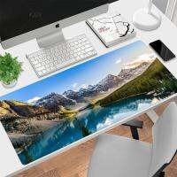 【jw】♂✽☈  Xxl Large Mousepad Lake Beach Hd Print Rubber Soft Anti Laptop