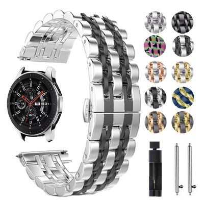 vfbgdhngh Stainless Steel Strap for Samsung Galaxy Watch Active 2 44mm 40mm Band Bracelet Gear Sport/S2 S3 42mm 46mm Wristbands 20mm 22mm