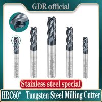 【hot】✸☞  GDR Endmills Alloy Carbide Tungsten Milling Cutter End Mill HRC65 4 Flute 4mm 6mm 8mm 10mm 12mm 16mm 18mm Metal