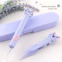 Cartoon Cat Luminous Earpick LED Light Ear Cleaning Spoon Baby Earwax Removing Safe Tool Kids Nursing Care New Dropship