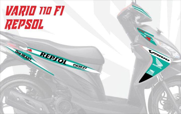 Stiker striping Honda Vario 110 fi Repsol | Lazada Indonesia