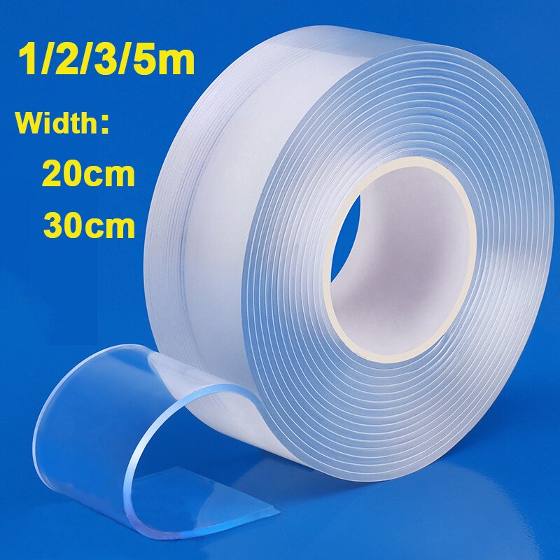 UYH 1/2/3/5M Reusable Double Sided Adaptive Tapes Transparent Traceability Nano Tape Glue Waterproof Tape For Bathroom Kitchen Office