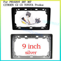 9นิ้วรถวิทยุ Fascias กรอบสำหรับเปอโยต์207 307ซีตรอง C2 C3 2001-2008สเตอริโอแผง C An BUS เทียมสายไฟถอดรหัสเมาชุด