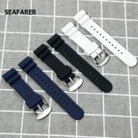 ✼ 22mm Diver Rubber Strap Soft Silicone Replacement Wrist Strap Bracelet With Tools For Grand Seiko Watch 5 PROSPEX SRPA21J1 Blue