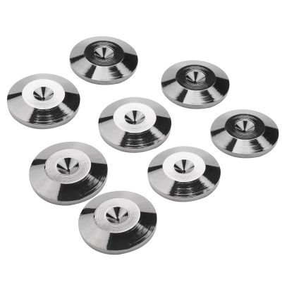 8PCS Metal Shockproof Foot Spikes Pads Stands Mats for Speakers CD Players Turntable Amplifier DAC Recorder Feet Pad