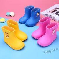 【hot sale】 ▽✘✜ B53 [Ready Stock] New Style Rain Boots Candy Color Little Yellow Duck Childrens Boys Shoes Girls Anti-Slip Four Seasons Universal Baby Cute Kindergarten Waterproof Soft Sole Non-D