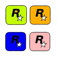 【CC】 Fashion R Star Car Rockstar Games Vinyl for Laptop Bottle Luggage Skateboad