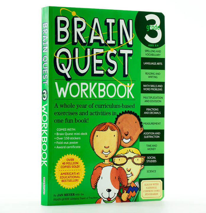 Original English Books Brain Quest Grade 3 Workbook [With Stickers ...