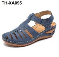 ♠▧ 35-43 large size wedge sandals womens European and style Baotou sports hollow non-slip shoes