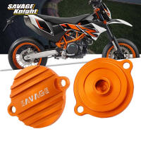 เครื่องยนต์กรองน้ำมันปกคลุมสำหรับ RC 200 350 390 640 690 790 LC4 Supermoto DUKE E Nduro R SMC SMC-R รถจักรยานยนต์ CNC ยามป้องกันหมวก