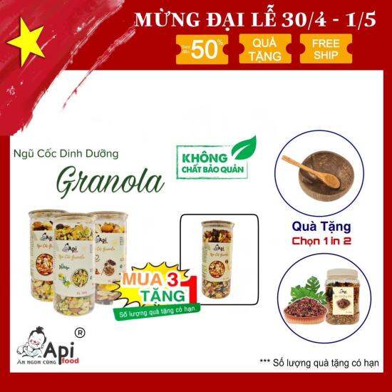 Combo 3 tặng 1 + quà tặng ngũ cốc dinh dưỡng granola 30% yến mạch - 4 vị - ảnh sản phẩm 1