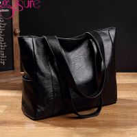 Gusure Fashion PU Leather Bucket Bag Simple Handbag Shoulder Bags For Women Luxury Brand Shopping Tote Bag sac bolsa femme