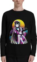 DaigMeng Akame Ga Kill Esdeath Anime Shirt Men Cotton Long Sleeve T Shirt Crew Neck Casual Tops Tees