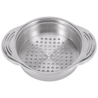 Stainless Steel Food Can Strainer Sieve Tuna Press Lid Oil Drainer Remover, Unique No-Mess Dishwasher Safe Design