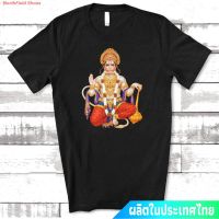 ROUND คอลูกเรือประเทศไทย หนุมาน พระพุทธเจ้า เทพเจ้าลิง Shirt Yoga Tshirt, Hanuman Jayanti Hindu God Tshirt, Lord Of Celi  0QIW