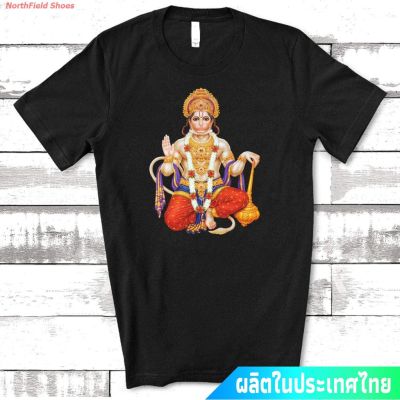 ROUND คอลูกเรือประเทศไทย หนุมาน พระพุทธเจ้า เทพเจ้าลิง Shirt Yoga Tshirt, Hanuman Jayanti Hindu God Tshirt, Lord Of Celi  0QIW
