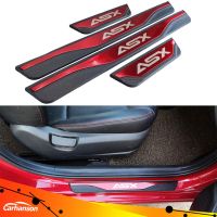 สำหรับ Mitsubishi ASX 2011-2021 รถอุปกรณ์เสริมประตู Sill Scuff แผ่นป้องกันเกณฑ์สติกเกอร์เหยียบ Trim จัดแต่งทรงผม