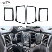 กรอบครอบช่องแอร์รถยนต์ คาร์บอนไฟเบอร์ สําหรับ Ford RANGER T6 T7 T8 2015-2020 4 ชิ้น