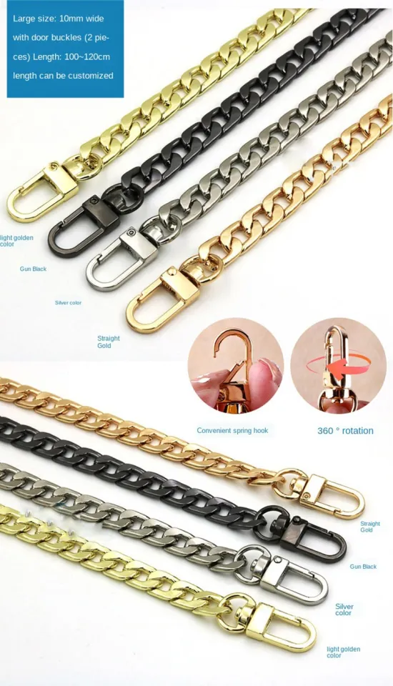 120cm/100cm Convenient Metal Purse Chain Strap Handle Replacement