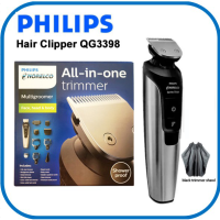 Philips Qg3398/49 เครื่องโกนหนวดไฟฟ้ามัลติฟังก์ชั่นแบบชาร์จไฟกันน้ํา 100-240V สําหรับผู้ชาย