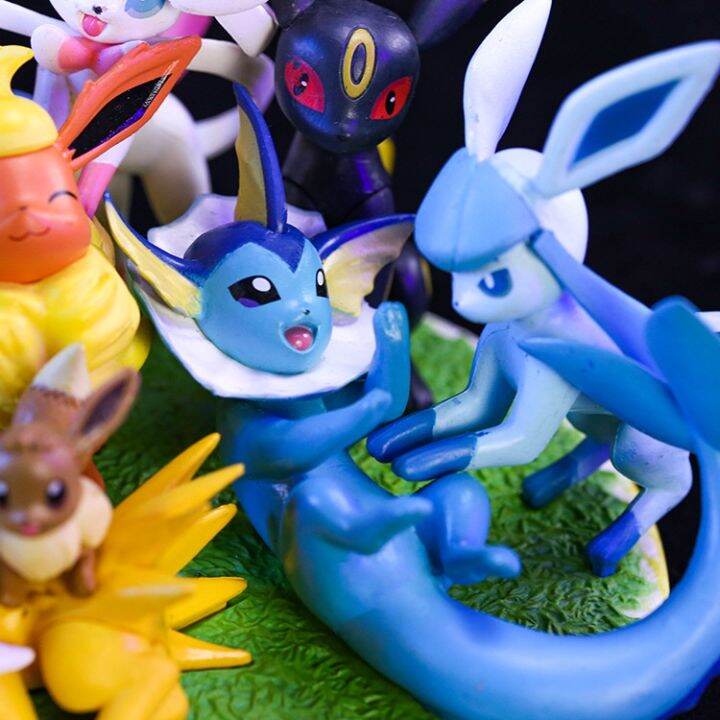 ฟิกเกอร์-ellen-pokemon-eeveelution-eevee-vaporeon-jolteon-flareon-espeon-ของเล่นสําหรับเด็ก