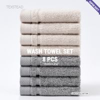 URBANLIFE 28S Long Staple Cotton Wash Towel 8Pcs Thick, Soft, Plush And Highly Absorbent Luxury Towels For Bathroom