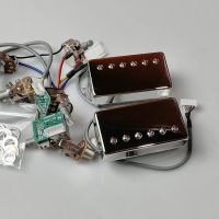 KR-Guitar Pickups Alnico V Humbucker Pickup Gib 498R 498T Set Golden Cover with Pro Wiring Harness Quick Connectors