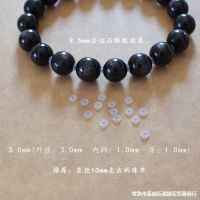 [COD] Rubber pad text play rubber gasket wax bead hand string spacer silicone pearl honey bracelet anti-wear fixed beads black and white