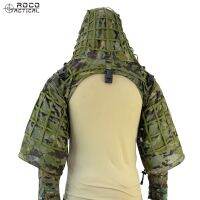 ROCOTACTICAL Breathable Sniper Ghillie ชุด,Woodland ตาข่ายไนลอน Ghillie ชุด Foundation สำหรับการล่าสัตว์ Wargame, Viper Hood