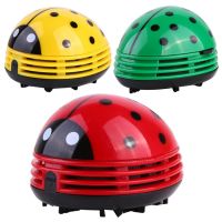 ۞☌◙ Mini vacuum Table Vacuum Cleaner Ladybug dust Cleaner Desktop Coffee Dust Collector For Home Office Desktop cleaning