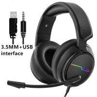 UNITOP Xiberia V20 Gaming Headphones USB 7.1 Headset for PC Game Computer Bass Stereo Earphones with Microphone LED Light