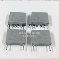 10ชิ้น 0.033UF 275V x2 MKP. (33n 333M=33NF)ขาห่าง10มิลลิเมตร โพลีเอสเตอร์ คาปาซิเตอร์ ตัวเก็บประจุ capacitor ของแท้คุณภาพเต็ม100% อะไหล่อิเล็กทรอนิกส์