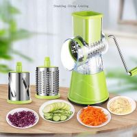 3-in-1 Manual Rotation Vegetable Fruit Slicer Round Cutter Potato Grater Spiralizer Vegetable Chopper Kitchen Gadgets Home Tools