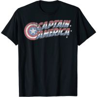 ผ้าฝ้ายแท้เสื้อยืดแขนสั้น พิมพ์ลาย Marvel Avengers Capn America พรีเมี่ยม แฟชั่นเรโทร สําหรับผู้ชาย และผู้หญิงS-4XL  5WI8