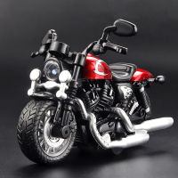 112 Scale Model Diecast Alloy HaLei Motorcycle Toy Simulation Model Sound Light Pull Back Motor Bike Exquisite Gifts for Boys