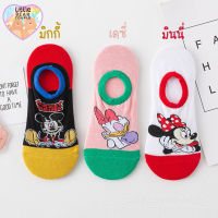 ?ถุงเท้า ถุงเท้าข้อเว้า Mickey Mouse แพ็ค 3 คู่ 3 สี ขนาดเท้า 35-40 ใส่ได้ ถุงเท้าการ์ตูน ถุงเท้าน่ารัก socks พร้อมส่งในไทย