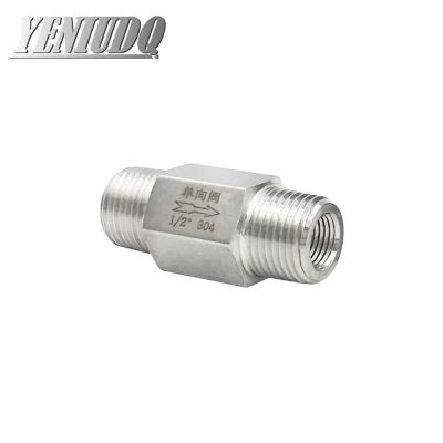 Male thread 1/8" 1/4" 3/8" 1/2" 3/4" 304 stainless steel double outer wire check valve hexagonal grinding check valve liquid gas Clamps