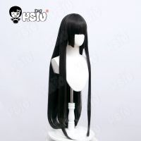 Enma Ai Cosplay Wig Anime Hell Girl Cosplay Wig HSIU Black Long Hair+Free Wig Cap Halloween Party Hell Girl Wig