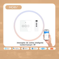 RF WiFi Smart Touch ที่ปิดผ้าม่าน Roller สวิตช์ชัตเตอร์ Tuya Smart Life แอปรีโมทคอนโทรล,ทำงานสำหรับ Google Home Alexa Echo