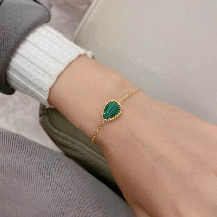 new-2023-trend-classic-high-quliaty-famous-brand-luxury-jewelry-bracelets-for-women-malachite-water-drop-pure-925-sliver-gifts