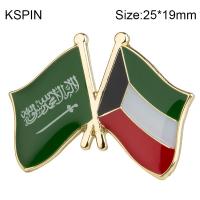 Saudi Arabia &amp; Kuwait Flag Badge Pins Badge Brooch Badges on Backpack Pin Brooch Fashion Brooches Pins