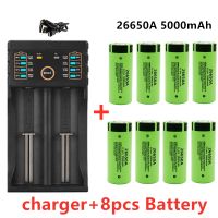 100 New Original high quality 26650 battery 5000mAh 3.7V 50A lithium ion rechargeable for 26650A LED flashlight charger