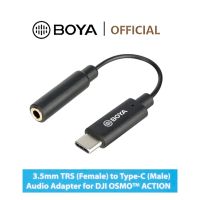 Boya BY-K7 อะแดปเตอร์เสียง 3.5 มม. TRS (ตัวเมีย) เป็น Type-C (ตัวผู้) สําหรับ DJI OSMO ACTION