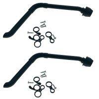 2X 1/10 RC Crawler Black Nylon Safari Snorkel for Traxxas TRX4 Defender D110 D90 Body Car Shell